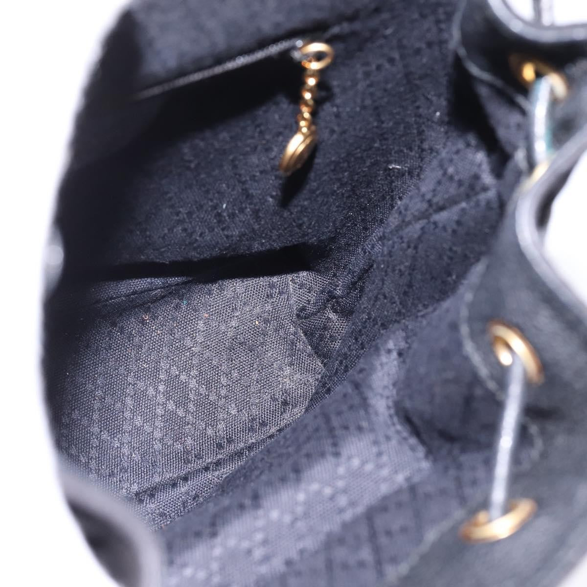 Gucci Vintage Bamboo Backpack Suede, BLACK, SUEDE, Backpack