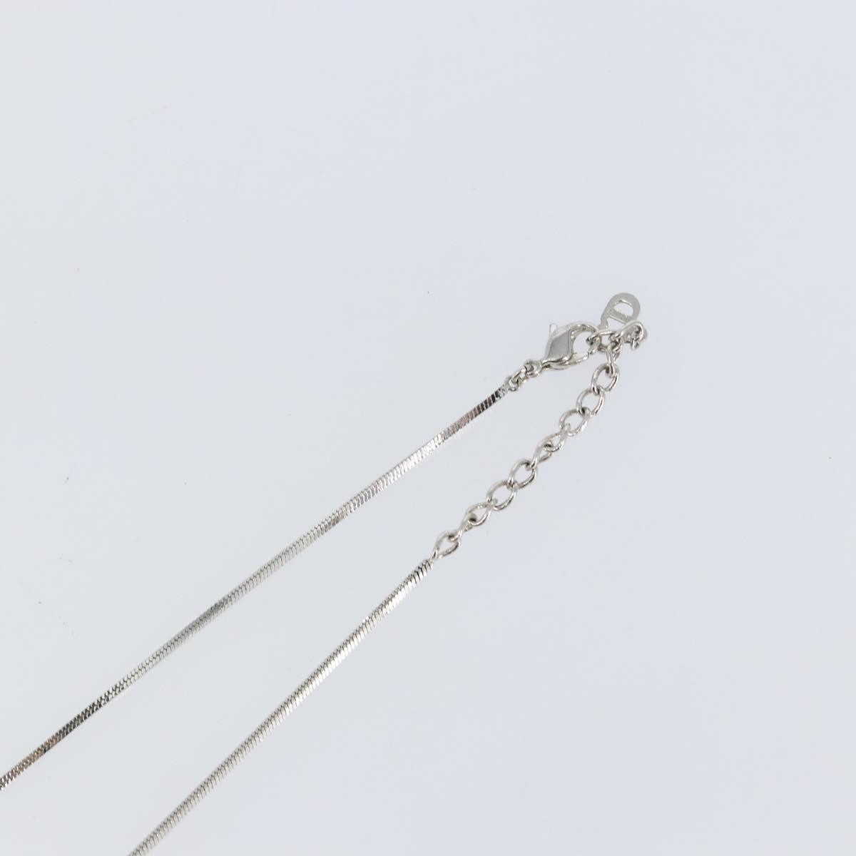 Christian Dior Trotter Motif Necklace Engraved Metal, SILVER, METAL, Necklace