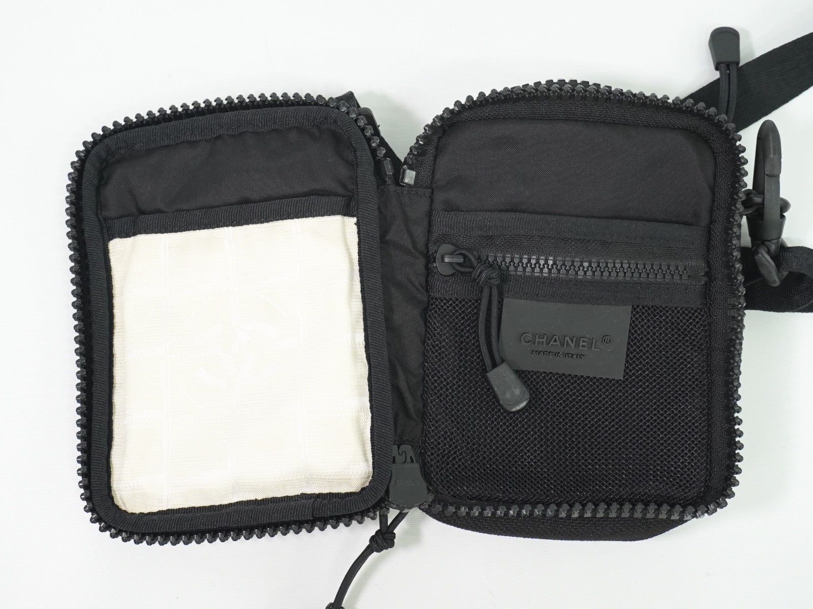 Chanel Sport Line Crossbody Bag Coated Canvas, BEIGE, CANVAS, Crossbody bag