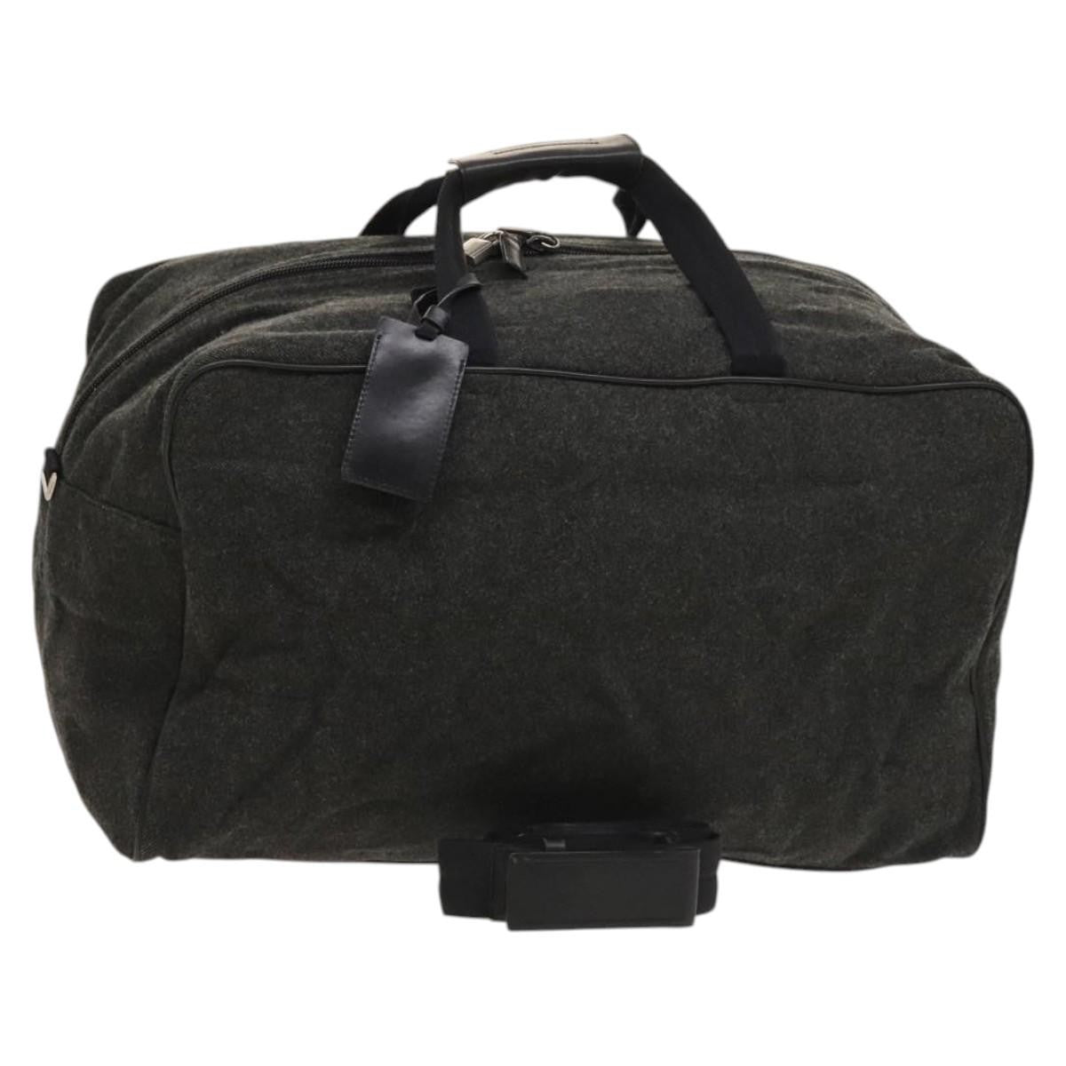 Prada Boston Bag Wool, GRAY, WOOL, Travel bag