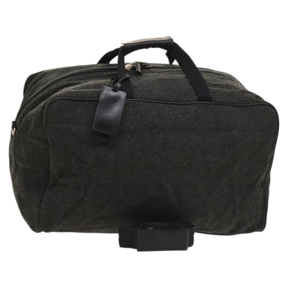 Prada Boston Bag Wool, GRAY, WOOL, Travel bag