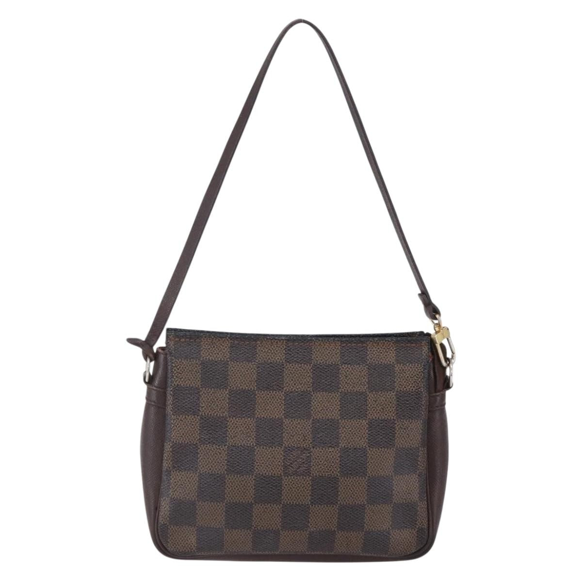 Louis Vuitton Trousse Make Up Bag Damier, BROWN, CANVAS, Clutche & pouche