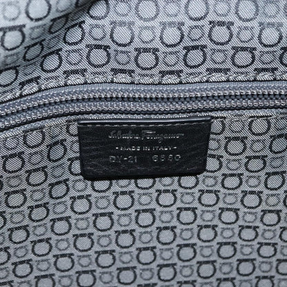 Salvatore Ferragamo Gancini Buckle Shoulder Bag Leather, BLACK, LEATHER, Shoulder bag