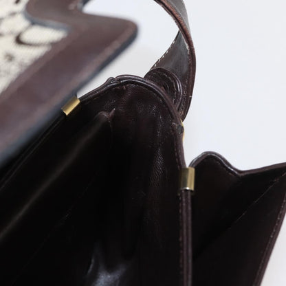 Celine Vintage C Sulky Horsebit Shoulder bag Canvas and Leather, BROWN, CANVAS, Shoulder bag