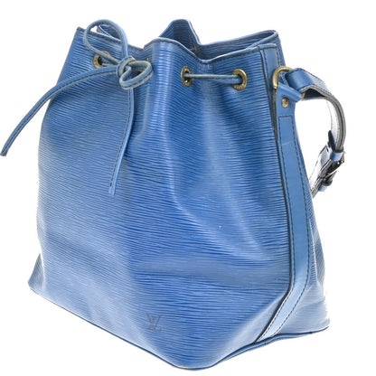 Louis Vuitton Petit Noe Handbag Epi Leather, BLUE, LEATHER, Shoulder bag