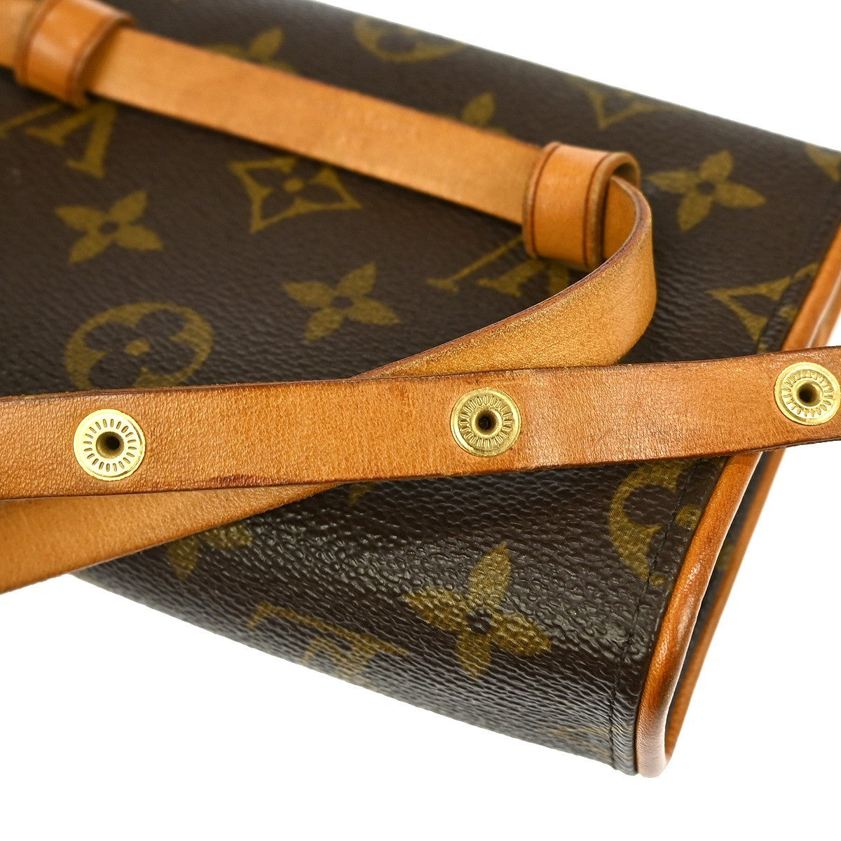Louis Vuitton Florentine Waist Bag Monogram Canvas, BROWN, CANVAS, Clutche & pouche