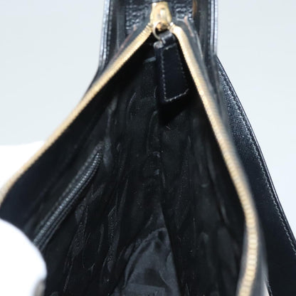 Salvatore Ferragamo Gancini Shoulder Bag Leather, BLACK, LEATHER, Shoulder bag