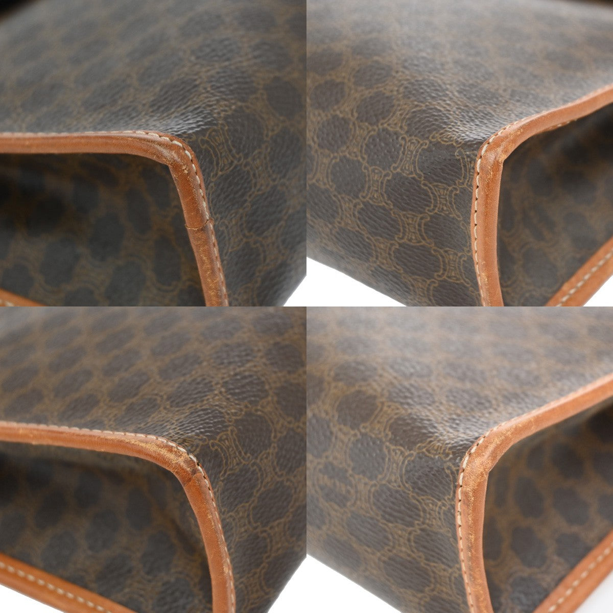 Celine Macadam Pochette Classic, BROWN, LEATHER, Clutche & pouche