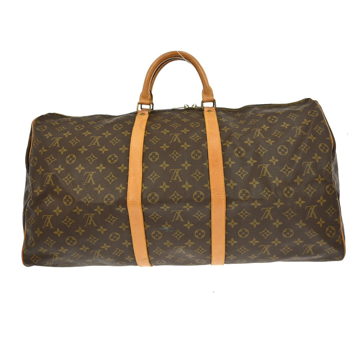 Louis Vuitton Keepall Bag Monogram Canvas, BROWN, CANVAS, Travel bag