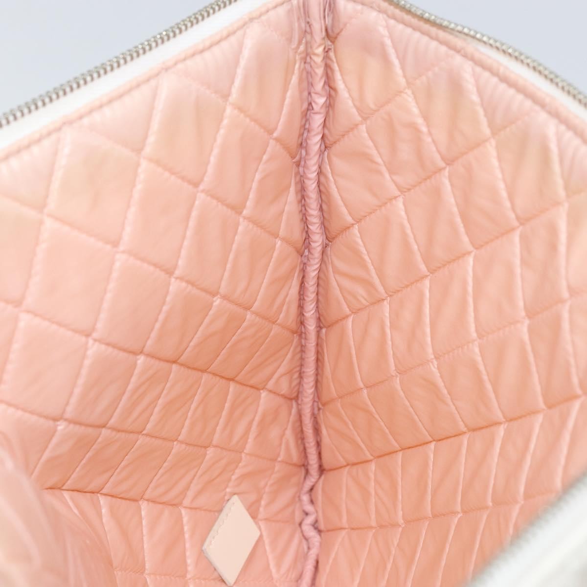 Chanel Coco Cuba Pouch Printed Quilted Canvas, WHITE, CANVAS, Clutche & pouche