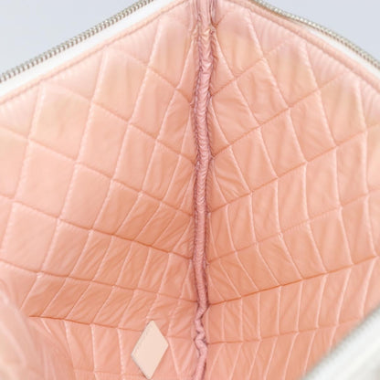 Chanel Coco Cuba Pouch Printed Quilted Canvas, WHITE, CANVAS, Clutche & pouche