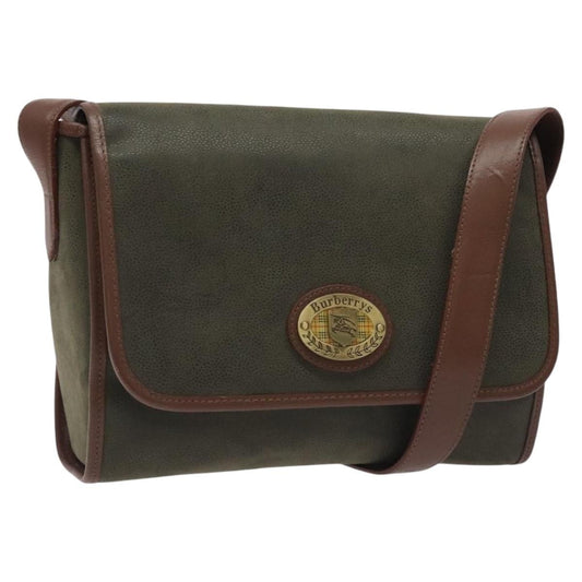 Burberry Vintage Shoulder Bag Suede, KHAKI, SUEDE, Shoulder bag