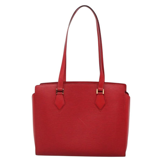 Louis Vuitton Duplex Bag Epi Leather, RED, LEATHER, Handbag