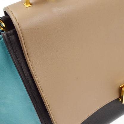 Celine Tricolor Trapeze Bag Leather, MULTICOLOUR, LEATHER, Handbag