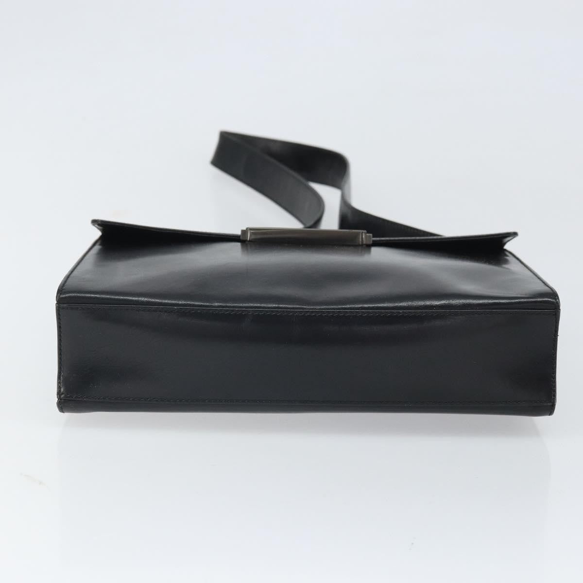 Prada Vintage Flap Shoulder Bag Leather, Black, Leather, Shoulder Bag