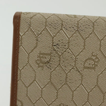 Christian Dior Vintage Honeycomb chain Canvas, BEIGE, CANVAS, Handbag