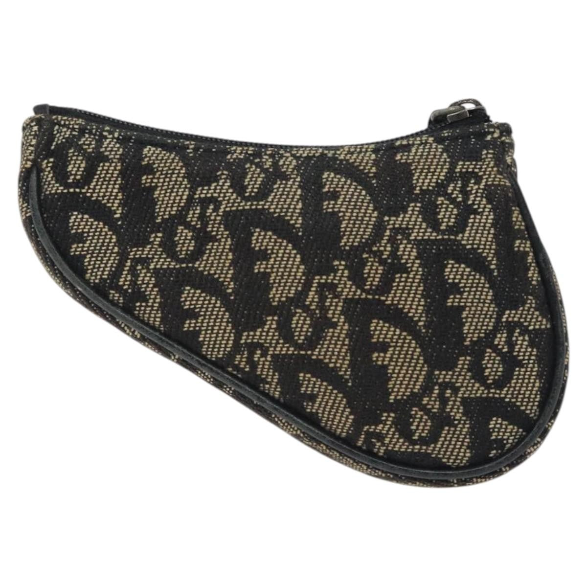 Christian Dior Saddle coin purse Trotter canvas, BLACK, CANVAS, Wallets