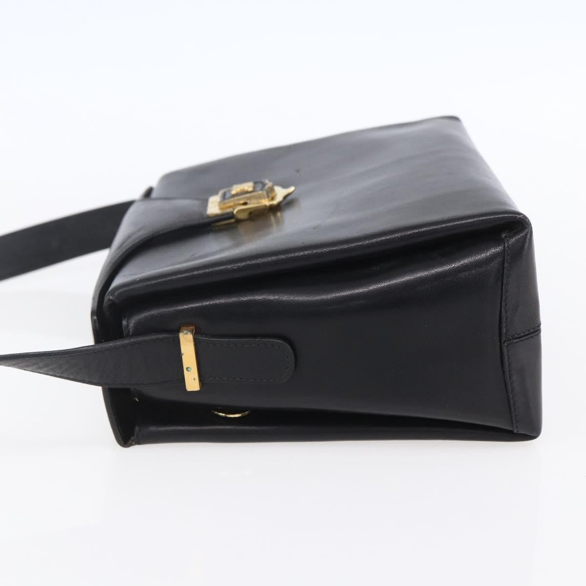 Celine Vintage Shoulder Bag Leather, BLACK, LEATHER, Shoulder bag