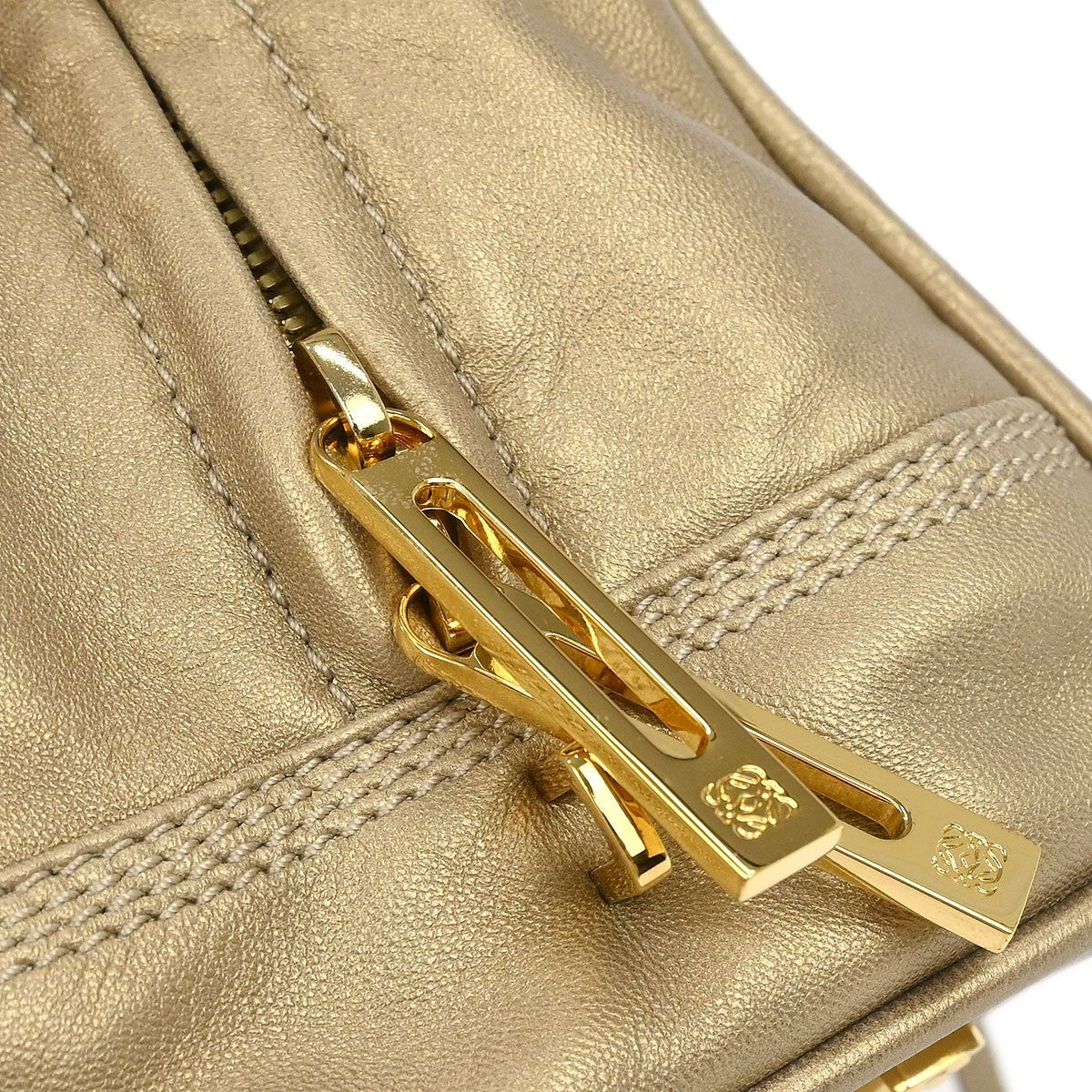 Loewe Amazona Bag Leather, GOLD, LEATHER, Handbag