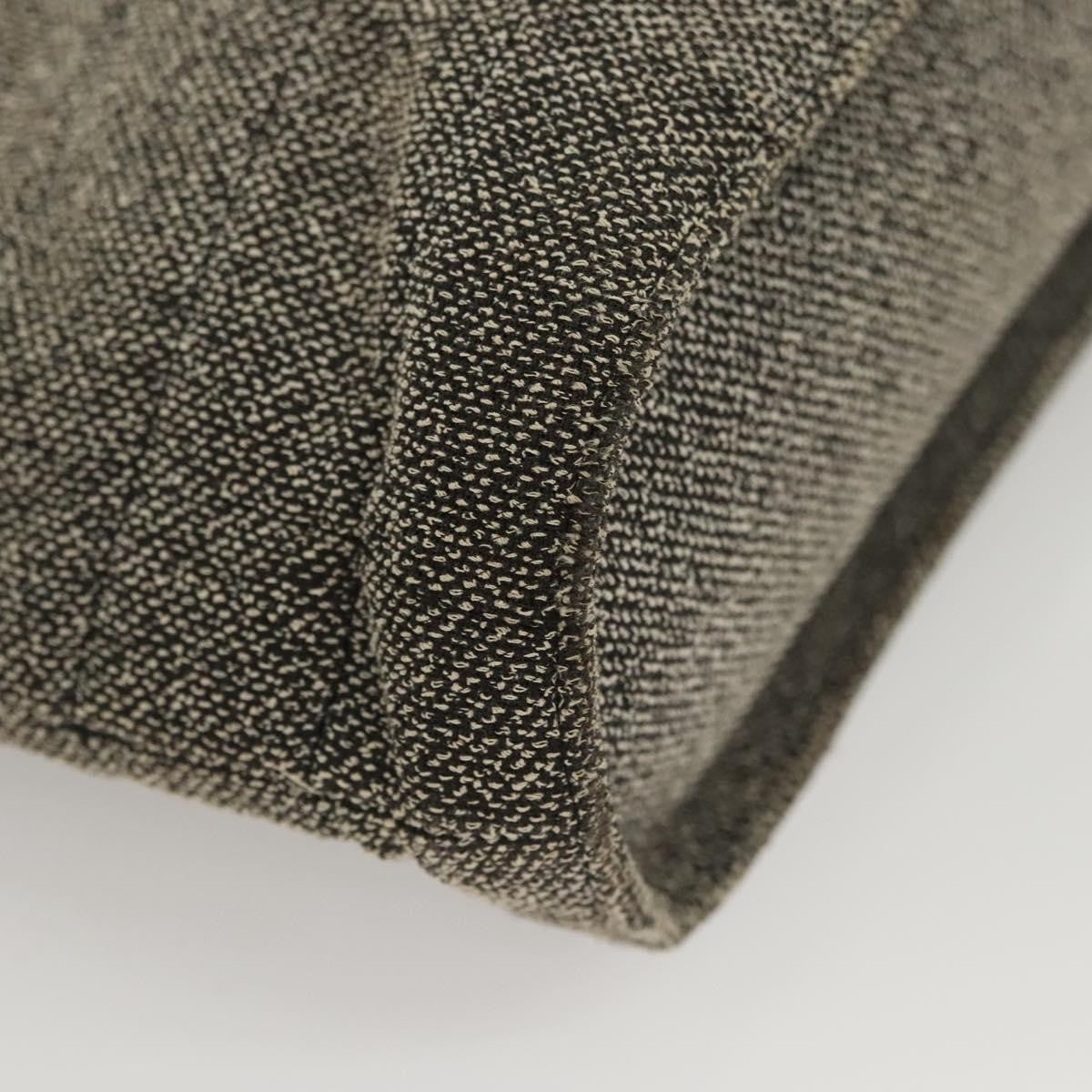 Chanel Vintage Chocolate Bar Tote Quilted Canvas, GRAY, CANVAS, Tote bag