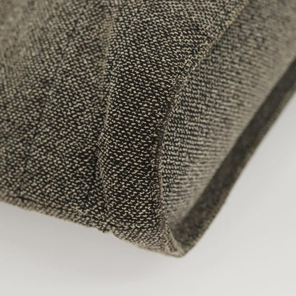 Chanel Vintage Chocolate Bar Tote Quilted Canvas, GRAY, CANVAS, Tote bag