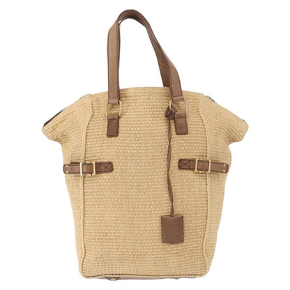 Saint Laurent Downtown Tote Raffia, BEIGE, WICKER, Tote bag