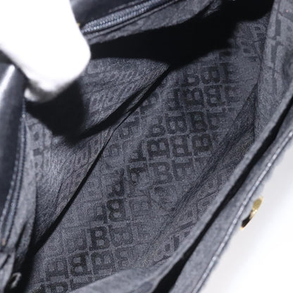 Bally Vintage Flap Handbag Quilted Leather, BLACK, LEATHER, Handbag