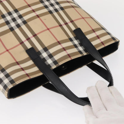 Burberry Top Handle Tote Nova Check Canvas, BEIGE, CANVAS, Handbag