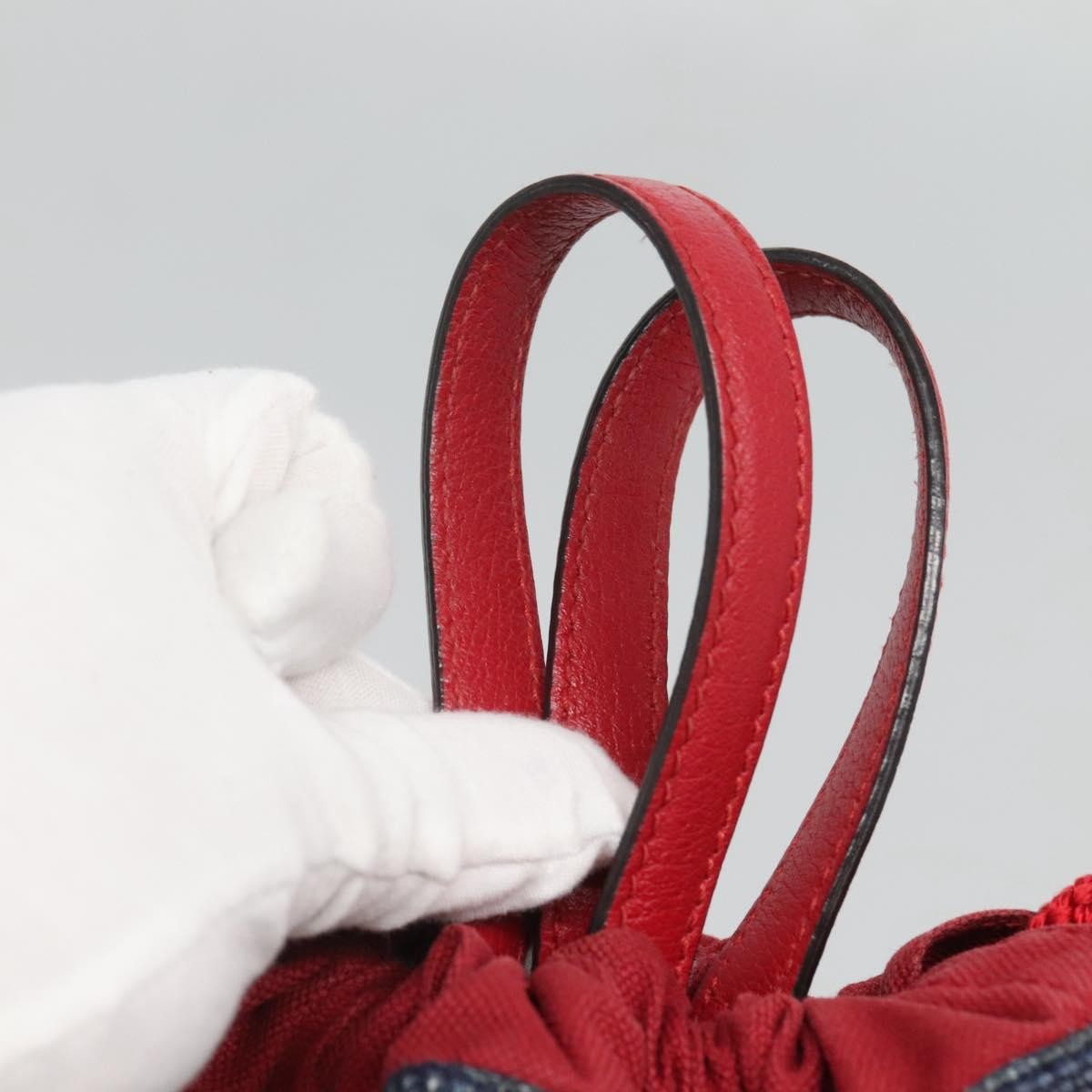 Gucci Logo Drawstring Backpack Striped Canvas, Multicolour, Canvas, Backpack