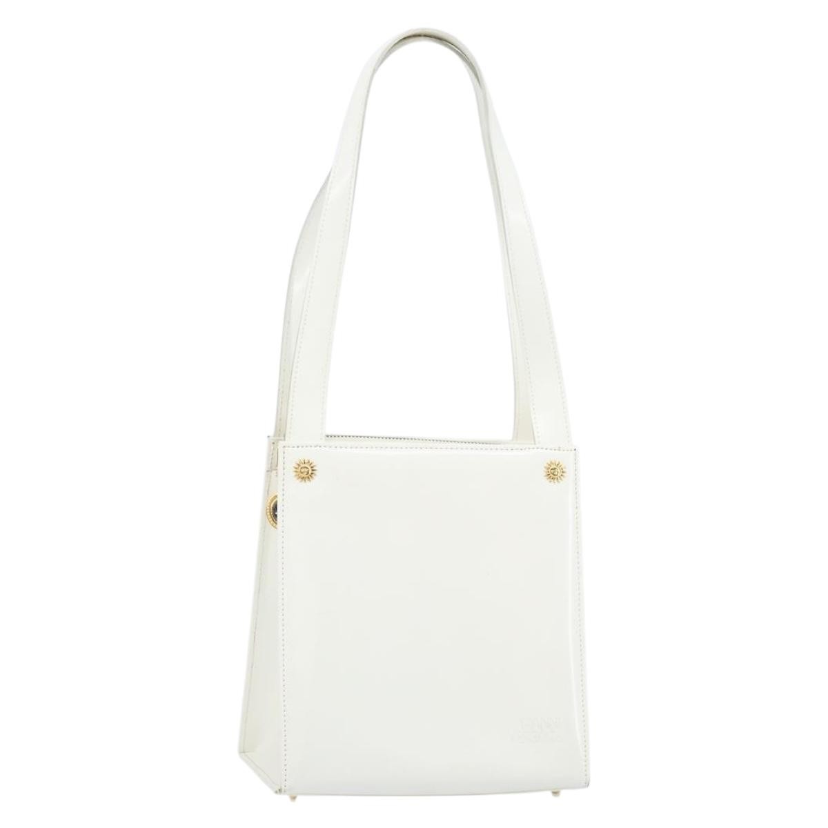 Versace Medusa Shoulder Bag Leather, WHITE, LEATHER, Shoulder bag