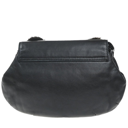 Fendi Vintage shoulderbag Leather, BLACK, LEATHER, Shoulder bag