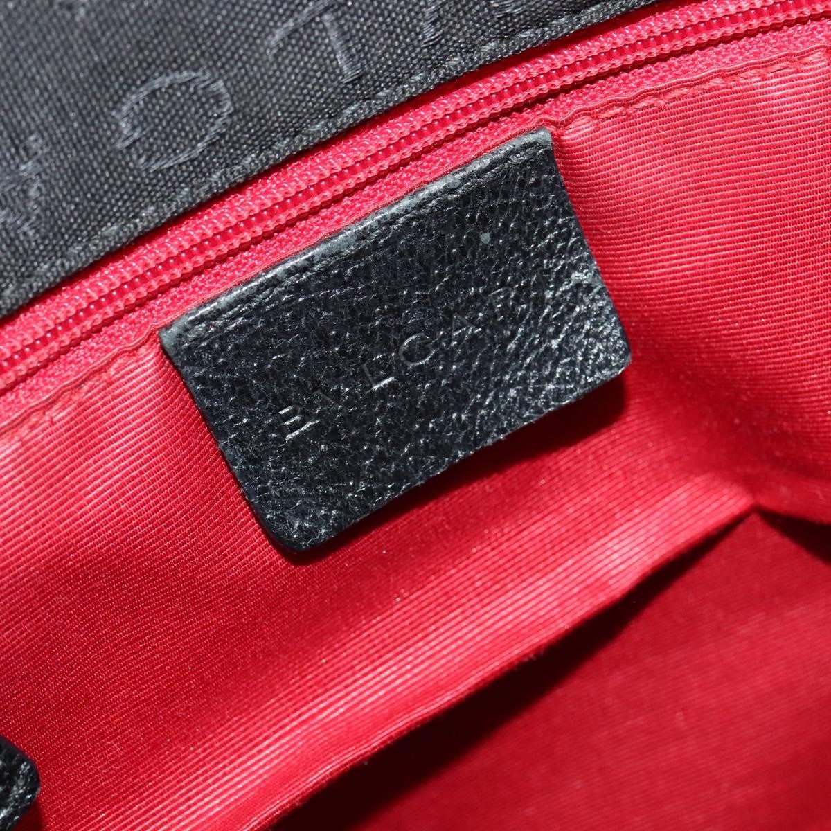 Bvlgari B.Zero1 Logomania Bag Canvas with Leather, BLACK, CANVAS, Tote bag