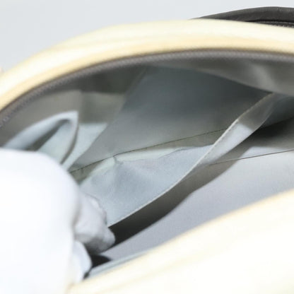 Chanel Biarritz Hobo Quilted Coated Canvas, SILVER, CANVAS, Shoulder bag