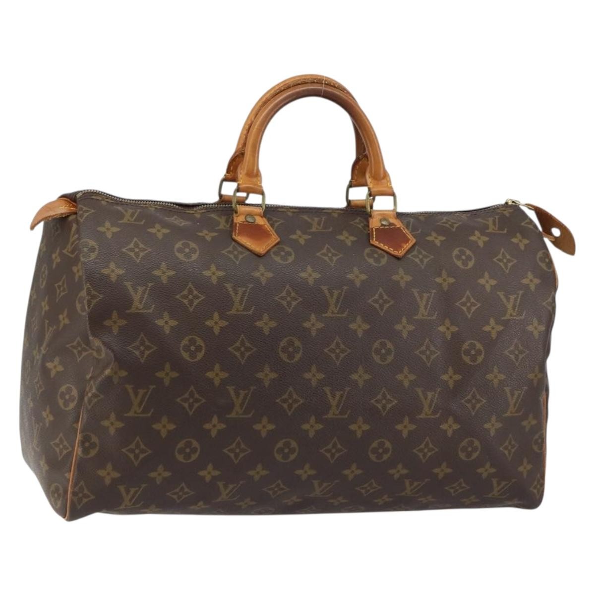 Louis Vuitton Speedy Handbag Monogram Canvas, BROWN, CANVAS, Handbag