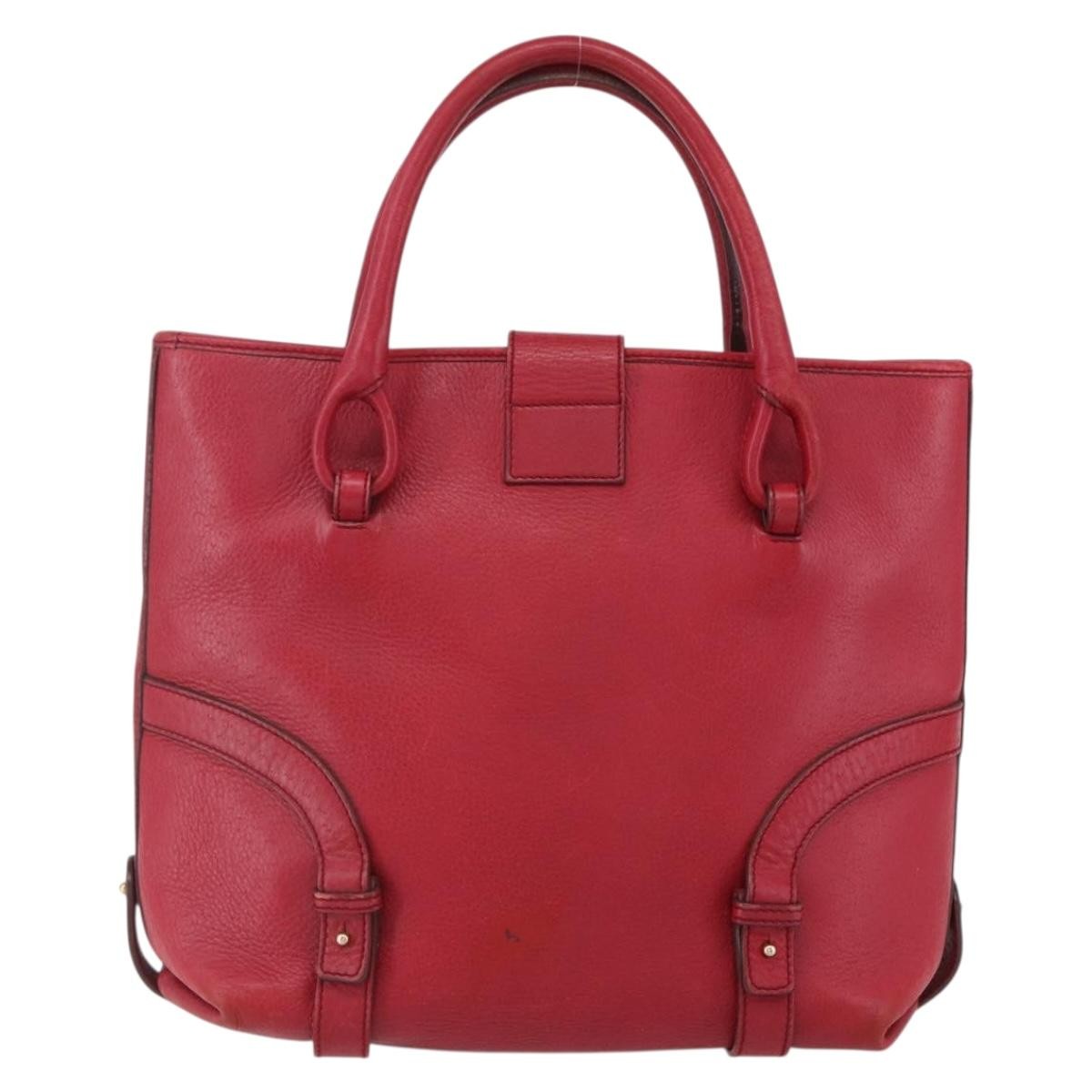 Salvatore Ferragamo Vintage Handbag Leather, RED, LEATHER, Handbag