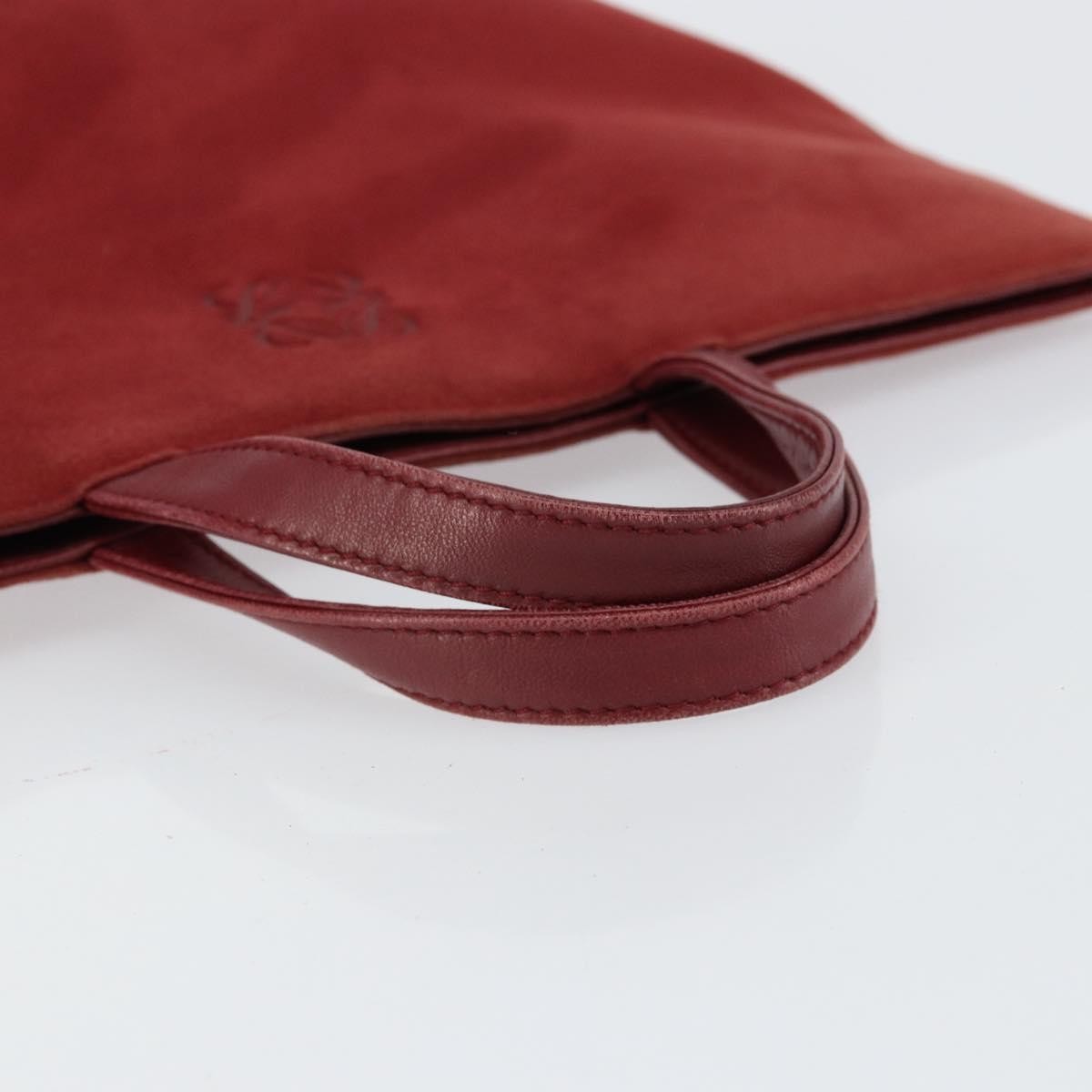 Loewe Anagram Tote Suede, RED, SUEDE, Tote bag