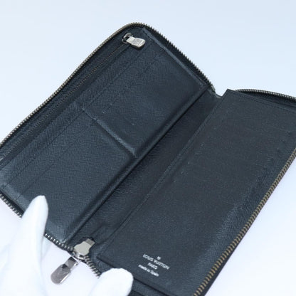 Louis Vuitton Zippy wallet vertical Taurillon Leather, BLACK, CANVAS, Wallets