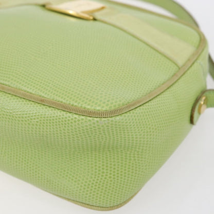 Salvatore Ferragamo Vara Bow camera Shoulder Bag Leather, GREEN, LEATHER, Shoulder bag