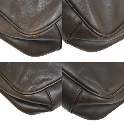 Gucci Vintage Bamboo Shoulder Bag Leather, BROWN, LEATHER, Shoulder bag
