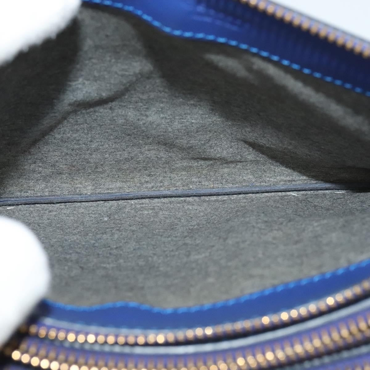 Celine Trio Crossbody Bag Leather, BLUE, LEATHER, Shoulder bag