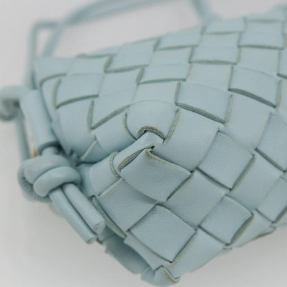 Bottega Veneta Loop Crossbody Bag Intrecciato Nappa, Blue, Leather, Shoulder Bag