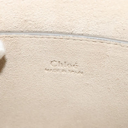 Chloe Faye Shoulder Bag Leather and Suede, GRAY, LEATHER, Shoulder bag