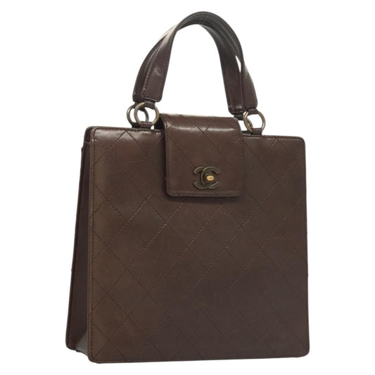 Chanel CC Flap Tote Quilted Calfskin, BROWN, LEATHER, Tote bag