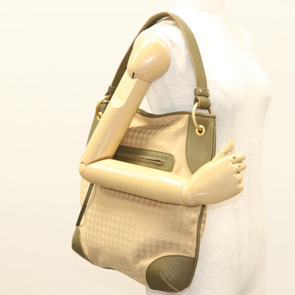 Bottega Veneta Vintage Shoulder Bag Canvas, BEIGE, CANVAS, Shoulder bag