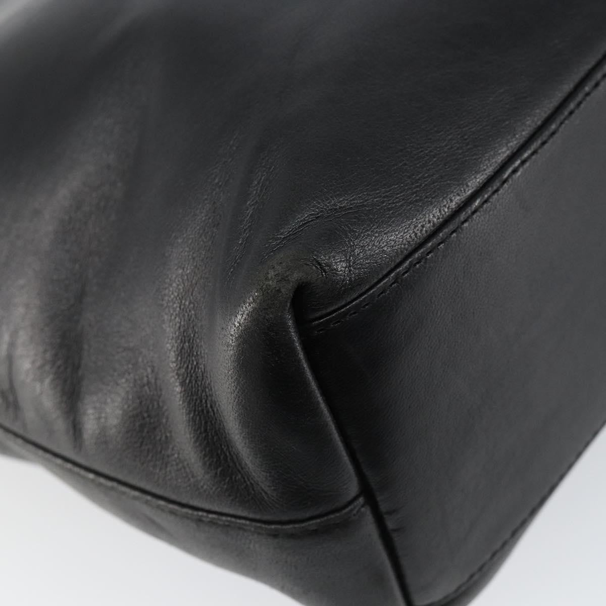 Prada Vintage Handbag Leather, BLACK, LEATHER, Handbag