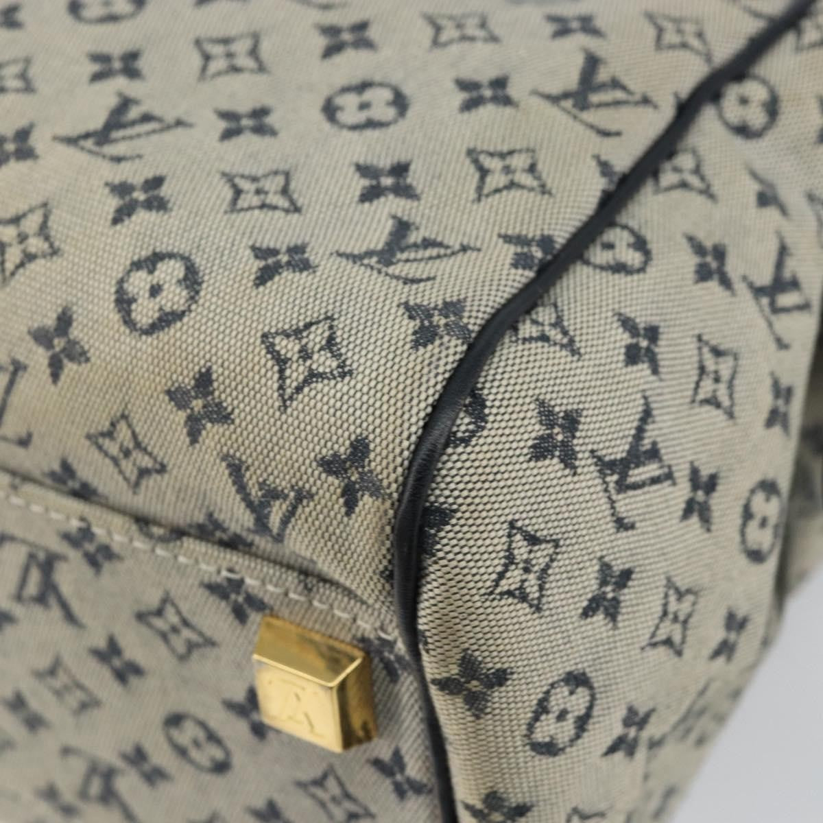 Louis Vuitton Josephine Handbag Mini Lin, BLUE, CANVAS, Handbag