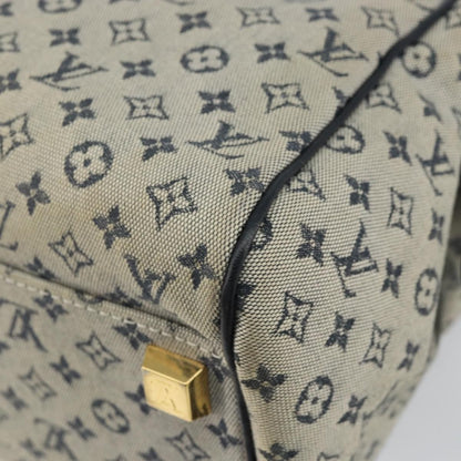 Louis Vuitton Josephine Handbag Mini Lin, BLUE, CANVAS, Handbag