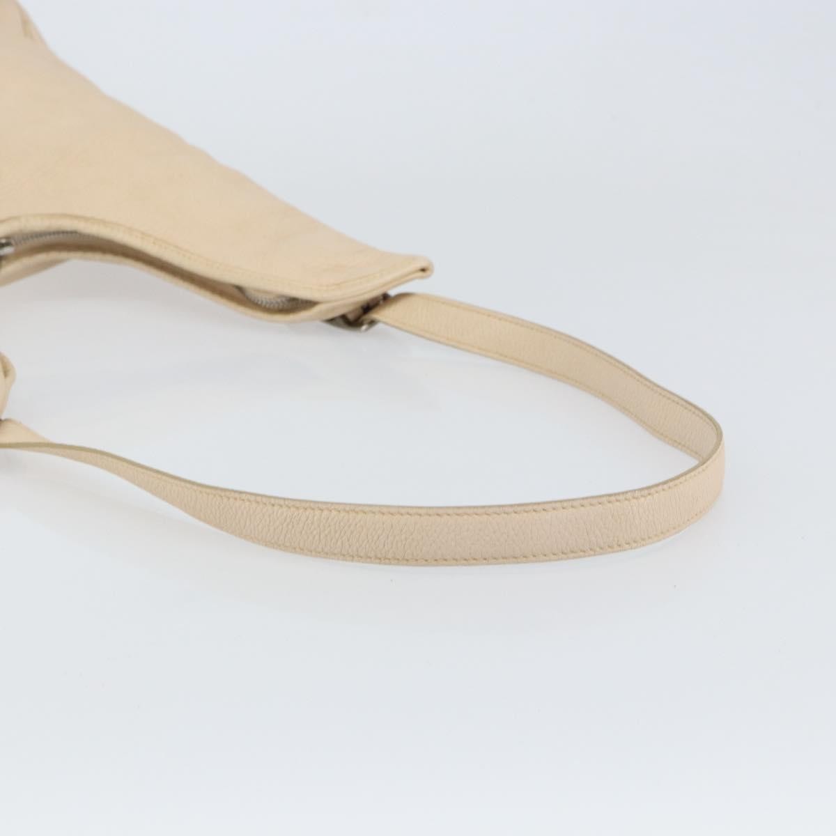 Hermes Massai Bag Leather, BEIGE, LEATHER, Shoulder bag