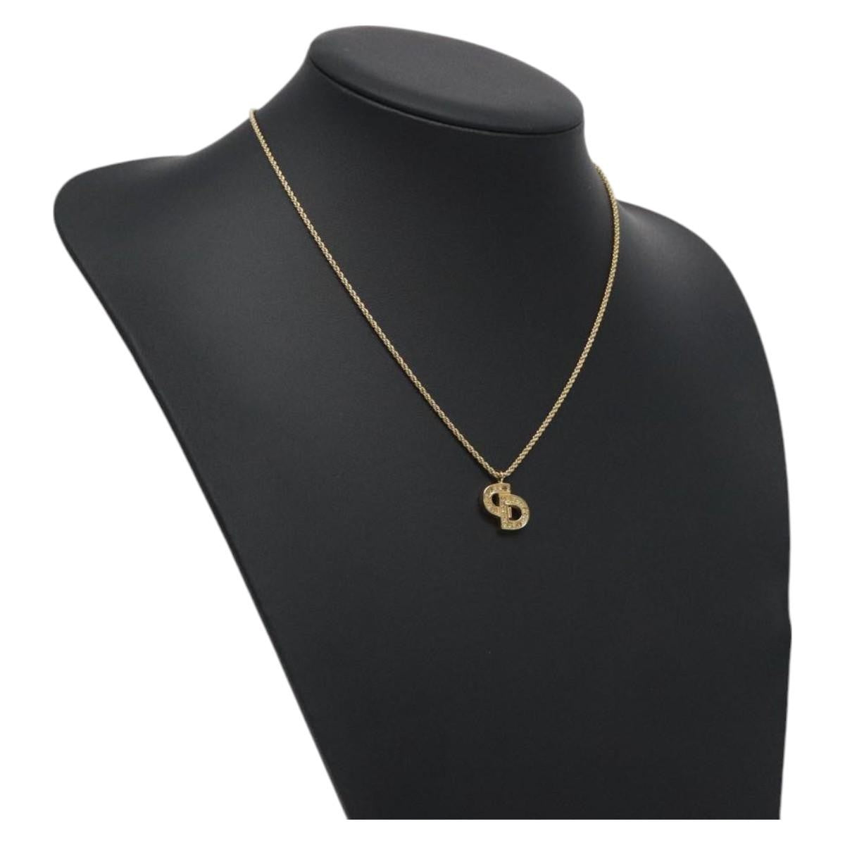 Christian Dior CD Pendant Necklace Gold-plated, GOLD, GOLD_PLATED, Necklace