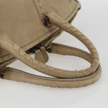 Bottega Veneta Intrecciato Handbag Leather, BEIGE, LEATHER, Handbag